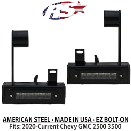 Race Sport Lighting 20-23 Chevy Gmc 2500 3500 Blacked Out Bolt On Hitch Bar Reverse Light Kit, 2PK GMHB20UP